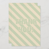 レトロカラフルGroovy Wavy Boho 結婚's サンキューカード (正面/裏面)