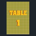 レトロカラフルGroovy Wavy Boho 結婚's テーブルナンバー<br><div class="desc">レトロカラフルGroovy Wavy Boho 結婚's</div>