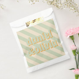 レトロカラフルGroovy Wavy Boho 結婚's フェイバーバッグ