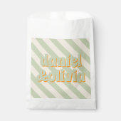 レトロカラフルGroovy Wavy Boho 結婚's フェイバーバッグ (正面)