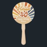 レトロカラフルSun Groovy Wave Hello 40th Birthday ハンドファン<br><div class="desc">私たちの転がレトロSun Groovy Wave 40thバースデーカラフル招待状ハンドファンと40を回すと良い時間を楽しみなさい！これらの陽気で活気のあるハンドファンはあなたの誕生祝いのための完璧なアクセサリーである。レトロな太陽のデザインとグルーヴな波のパターンを備え、これらのハンドファンはあなたのパーティーに懐かしい雰囲気を持って忘れられない。</div>