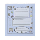 レトロカラフルTVアートでリストを作成するには ノートパッド (正面)