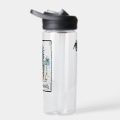 レトロカラベルビーチ両面アートワーク。T-シャツ ウォーターボトル (右面)