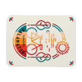 レトロカラマズーバイクトレイル マグネット (横)