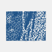 レトロカラレオパード印刷スキン#16 フリースブランケット (正面(横))