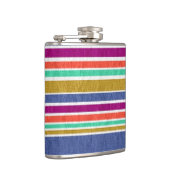 レトロカラーのテクスチャ付きルックストライプー フラスク (右)