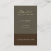 レトロカラーのモノグラム名刺 名刺 (裏面)