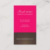 レトロカラーのモノグラム名刺 名刺 (裏面)