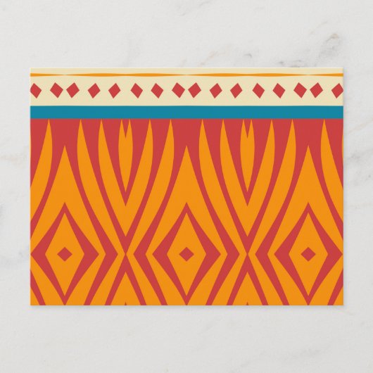 レトロカラーの図形 ポストカード (正面)