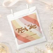 レトロカラーウェーブズテラコッタサンキュー フェイバーバッグ (クリップ留めされた状態)