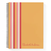 レトロカラーオレンジピンク金ゴールドストライプガールズ名