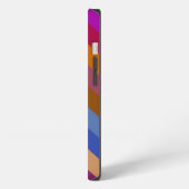 レトロカラーストライプ柄 iPhoneケース (左側面)