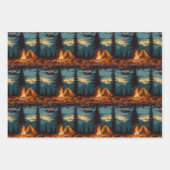 レトロカラーズキャンピングテーマ ラッピングペーパーシート (正面2)