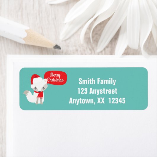 レトロカラーズクリスマスキツネ ラベル (インサイチュ)