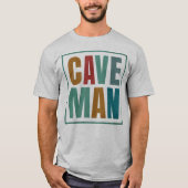 レトロカラーズケーブマンカイバー登山恋人 Tシャツ (正面)