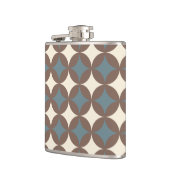 レトロカラーズミッドセンチュリーモダンサークル フラスク (左)