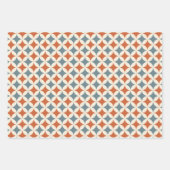 レトロカラーズミッドセンチュリーモダンサークル ラッピングペーパーシート (正面)