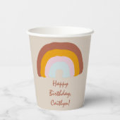 レトロカラーズレインボードードルカスタムメッセージ 紙コップ (裏面)