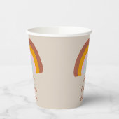 レトロカラーズレインボードードルカスタムメッセージ 紙コップ (左)