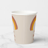 レトロカラーズレインボードードルカスタムメッセージ 紙コップ (右)