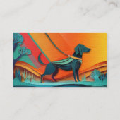 レトロカラードッグペット着座名刺 名刺 (裏面)