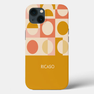 レトロカラーパターンのオーダーメイド iPhone 13ケース