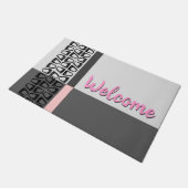 レトロカラーブロック ドアマット (アングル)