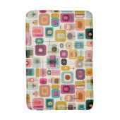 レトロカラーブロック ミッドセンチュリー モダン アブストラクトアート バスマット (正面縦)