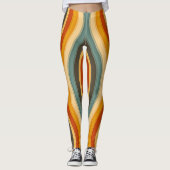 レトロカラーレギンス1970sヴィンテージスタイルデザイナ レギンス (正面)