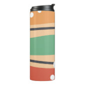 レトロカラー抽象芸術アートワーク タンブラー (回転左)