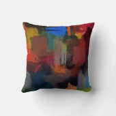レトロカラー抽象芸術ア絵画ート16 クッション (裏面)