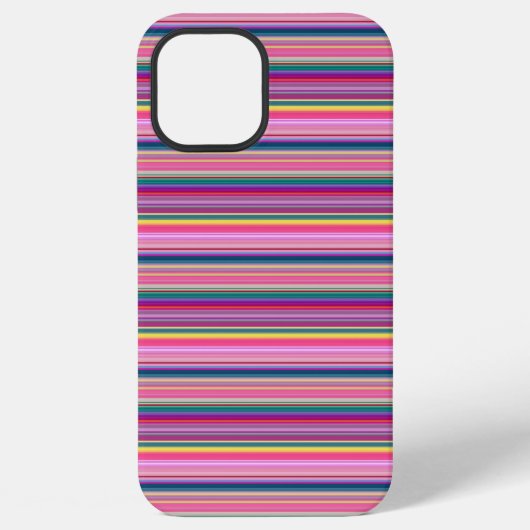 レトロカラー縞模様 iPhoneケース (裏面)