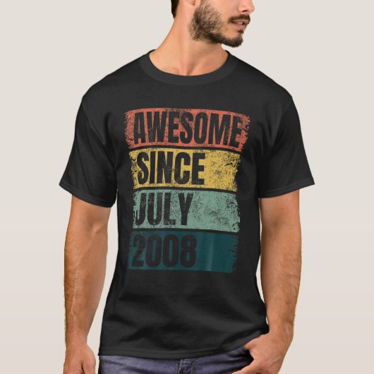 レトロカラー13番目の誕生日男の子の女の素晴らし子から Tシャツ (正面)