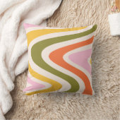 レトロカラー70sカーブ クッション (ブランケット)