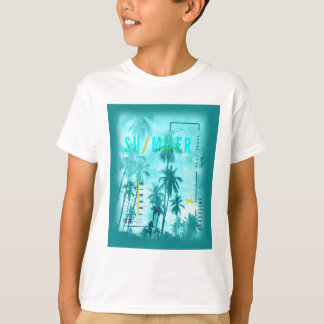 レトロカリフォルニアサマーデザイン Tシャツ