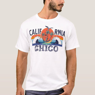 レトロカリフォルニアサーフヴィンテージビーチチコ  Tシャツ