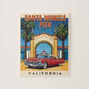レトロカリフォルニアドリームサンタモニカピア ジグソーパズル