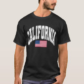 レトロカリフォルニアホーム州シャツ愛国的ギフト Tシャツ (正面)