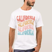 レトロカリフォルニアヴィンテージゴールデン州ビベス Tシャツ (正面)