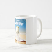 レトロカリフォルニア旅行ポスター コーヒーマグカップ (正面右)