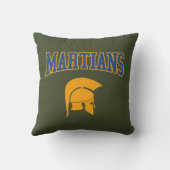 レトロカレッジブルーオレンジマーティアンバスタンススポーツ クッション (裏面)