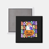 レトロカワイイ幽霊先生ハロウィーンライブラリ読ア マグネット (正面/裏面)
