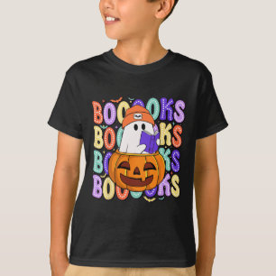 レトロカワイイ幽霊先生ハロウィーンライブラリ読ア Tシャツ