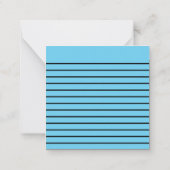 レトロカワイイ ブルー クリスマス ノートカード (裏面)