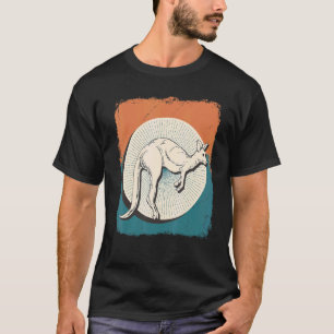 レトロカンガルー動物園アニマルオーストラリアカンガルー Tシャツ
