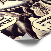 レトロカントリーガールイラストレーション ポスター (角)