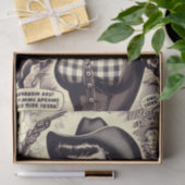 レトロカントリーガールイラストレーション 薄葉紙 (ギフト)