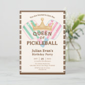 レトロカントリークラブクイーンオブピックボール誕生日 招待状 (スタンド正面)