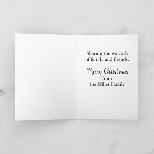 レトロカントリークリスマスツリーグリーンカスタマイズ シーズンカード (内部)