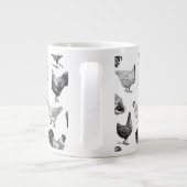 レトロカントリーファームチキンパターン ジャンボコーヒーマグカップ (裏面)